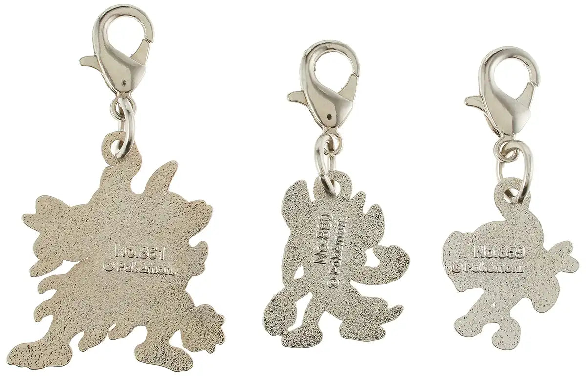 Pokemon Center Original Nationwide Zukan Metal Charm 859 ・ 860 ・ 861- Japan Figure Store - #1 Bring To You The Best Japanese Goods