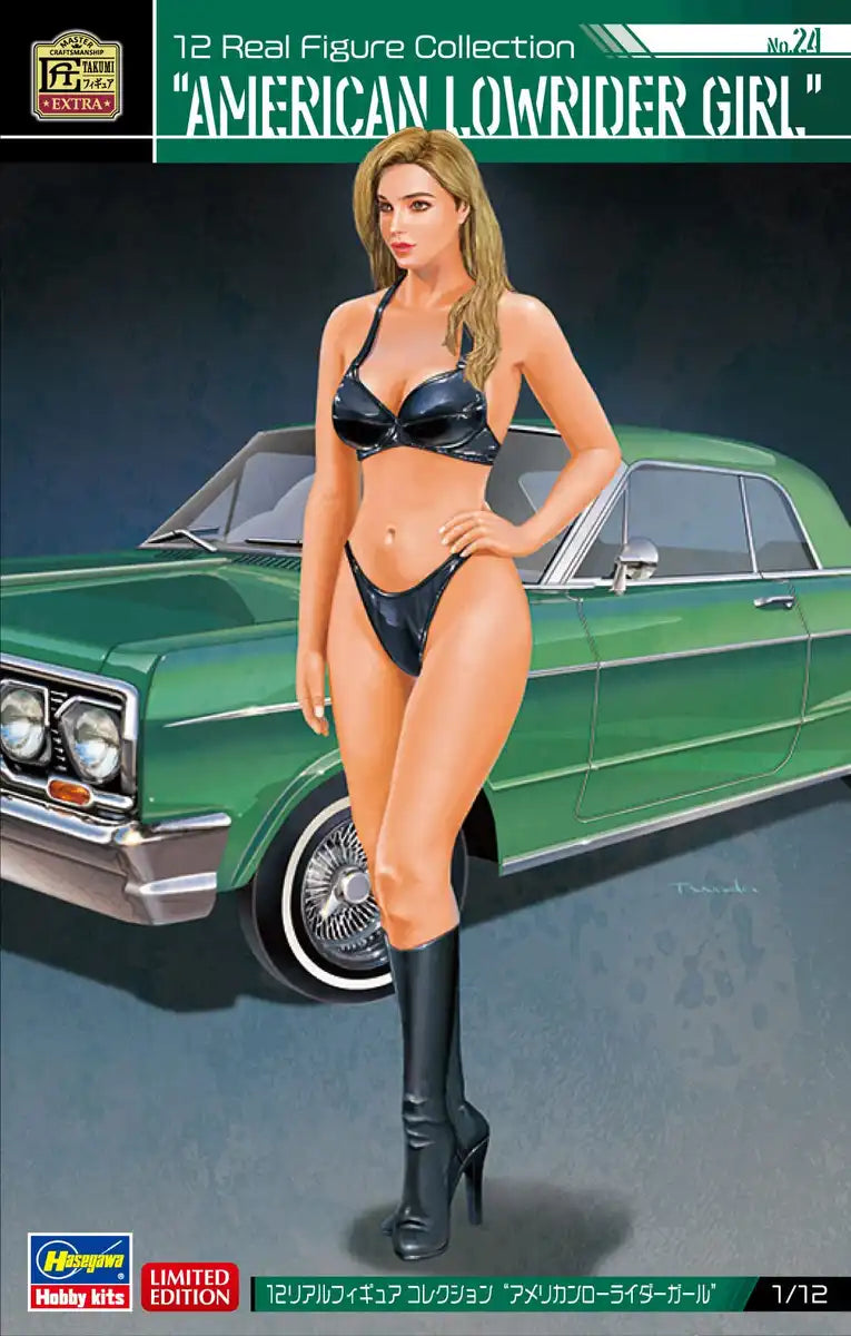 Hasegawa 1/12 Real American Low Rider Girl Unpainted Resin Kit No.24- Japan Figure Store - #1 Bring To You The Best Japanese Goods