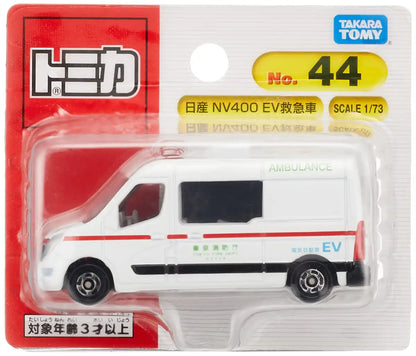 Takara Tomy Tomica No.44 Mini Car Toy - Nissan NV400 EV Ambulance for Ages 3+- Japan Figure Store - #1 Bring To You The Best Japanese Goods