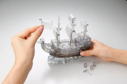 Beverly Crystal Puzzle 98 Pieces Pirate Ship Black 50141 With Display Light 3D Ship Puzzle- Japan Figure Store - #1 Bring To You The Best Japanese Goods