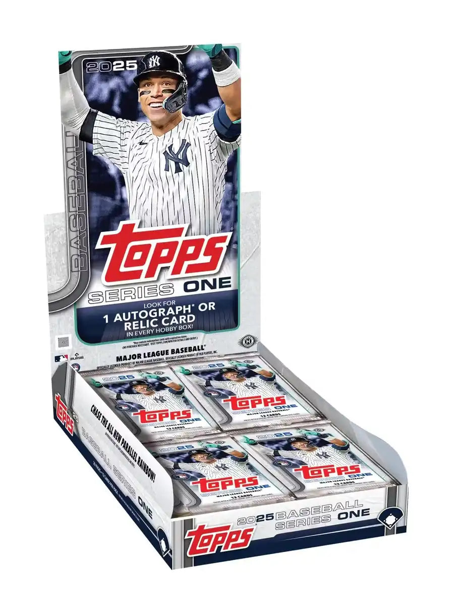 Topps 2025 Series 1 Baseball Trading Cards MLB Hobby Box 20 Packs 1 Auto/Relic