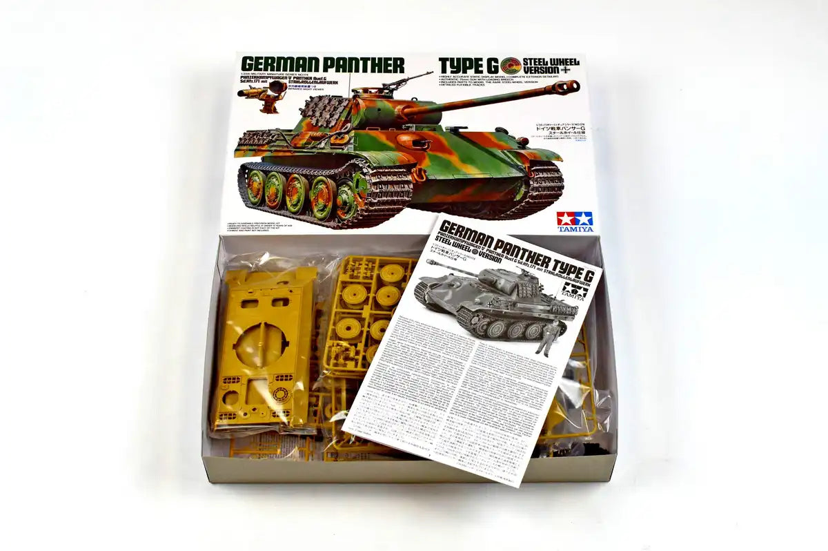 TAMIYA 35174 German Panther Type G Steel Wheel Version 1/35 Scale Kit- Japan Figure Store - #1 Bring To You The Best Japanese Goods