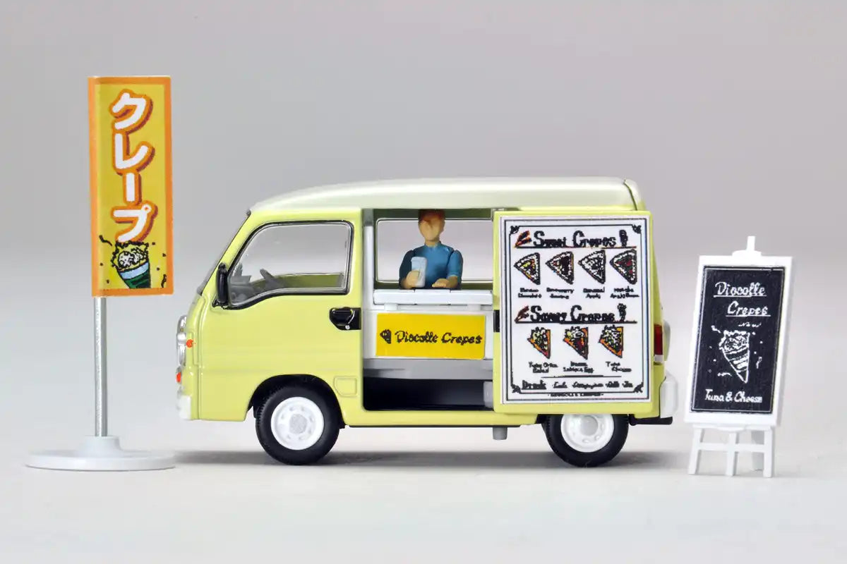 Tomytec Geocolle 64 Crepe Shop & Subaru Sambar Mini Car Set Painted ABS/PVC Partially Assembled- Japan Figure Store - #1 Bring To You The Best Japanese Goods