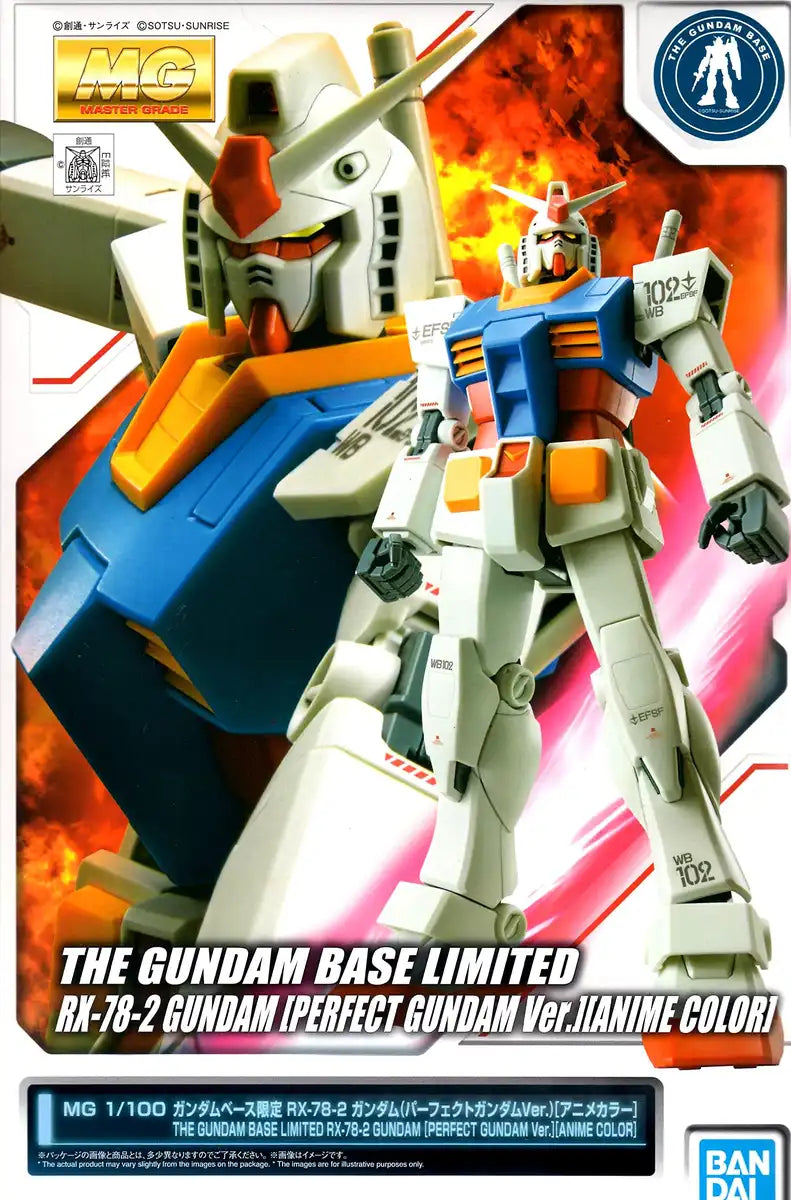 Bandai Gundam Base Exclusive MG 1/100 RX-78-2 Perfect Gundam Anime Color