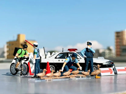 Tomytec Geocolle 64 1/64 Die-Cast Mini Car Police Dolls Accessories Painted ABS/PVC Partially Assembled Set 321590- Japan Figure Store - #1 Bring To You The Best Japanese Goods