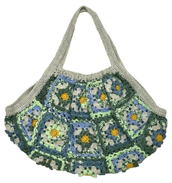 Naska Japan Hand Knitting Kit Motif Tie Bag Wk-7 Col.A Green- Japan Figure Store - #1 Bring To You The Best Japanese Goods