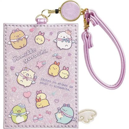 San-X Pb70701 Sumikko Gurashi Angel Ebiten Idol Pass Case with Reel- Japan Figure Store - #1 Bring To You The Best Japanese Goods