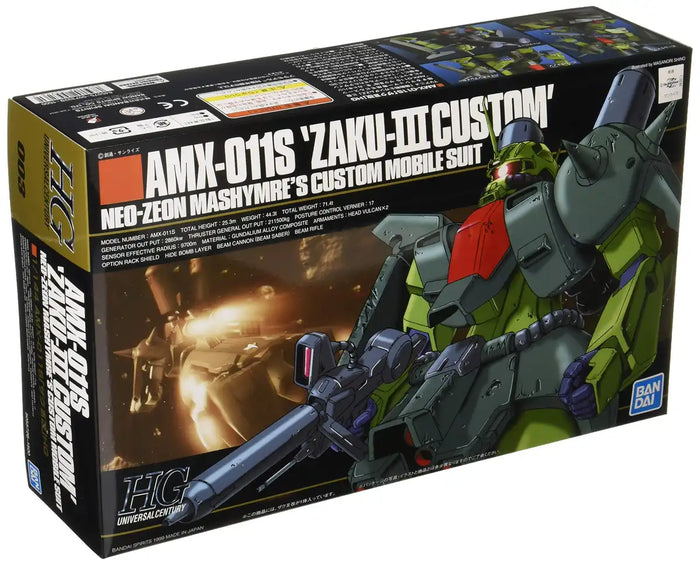 BANDAI Hguc 003 Gundam Amx-011S Zaku Iii Mashymre Custom 1/144 Scale Kit- Japan Figure Store - #1 Bring To You The Best Japanese Goods