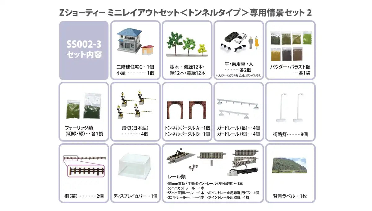 Rokuhan Z Gauge Mini Layout Set Tunnel Scene Set 2 - Japan Model Railroad Supplies- Japan Figure Store - #1 Bring To You The Best Japanese Goods