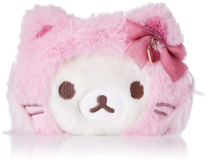 San-X Rilakkuma and Korilakkuma Strawberry Cat Plush Coin Case CK67301- Japan Figure Store - #1 Bring To You The Best Japanese Goods
