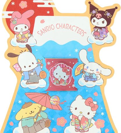 Sanrio Characters Pouch with Stickers Cute and Durable Sanrio 093726