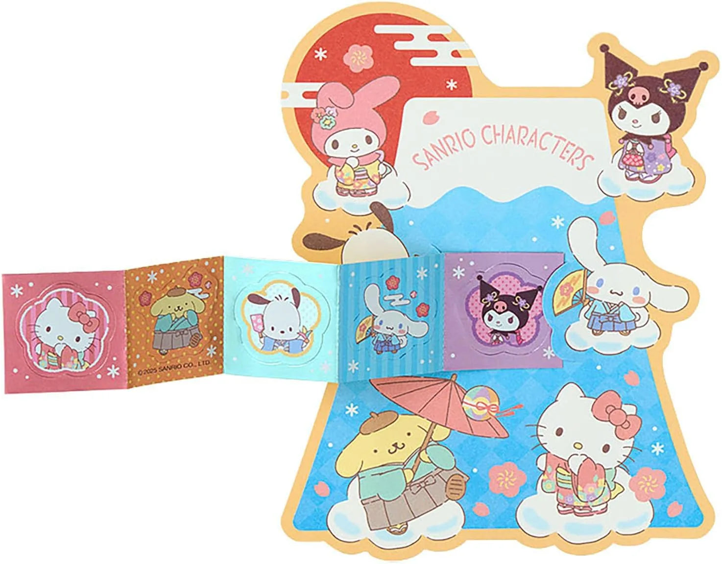 Sanrio Characters Pouch with Stickers Cute and Durable Sanrio 093726