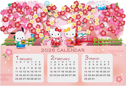 Sanrio Japanese Christmas Card Message Card with Sanrio Characters Calendar Sanrio