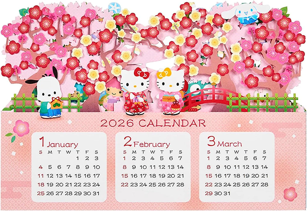 Sanrio Japanese Christmas Card Message Card with Sanrio Characters Calendar Sanrio