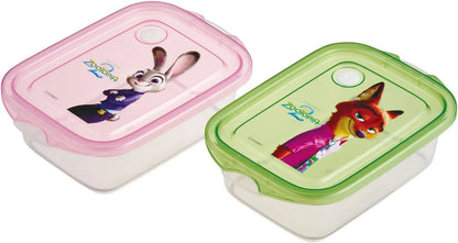 Skater ONWR1-A Round Bento Box 2-Tier with Fork Made in Japan Disney - Storage
 - 4973307728891