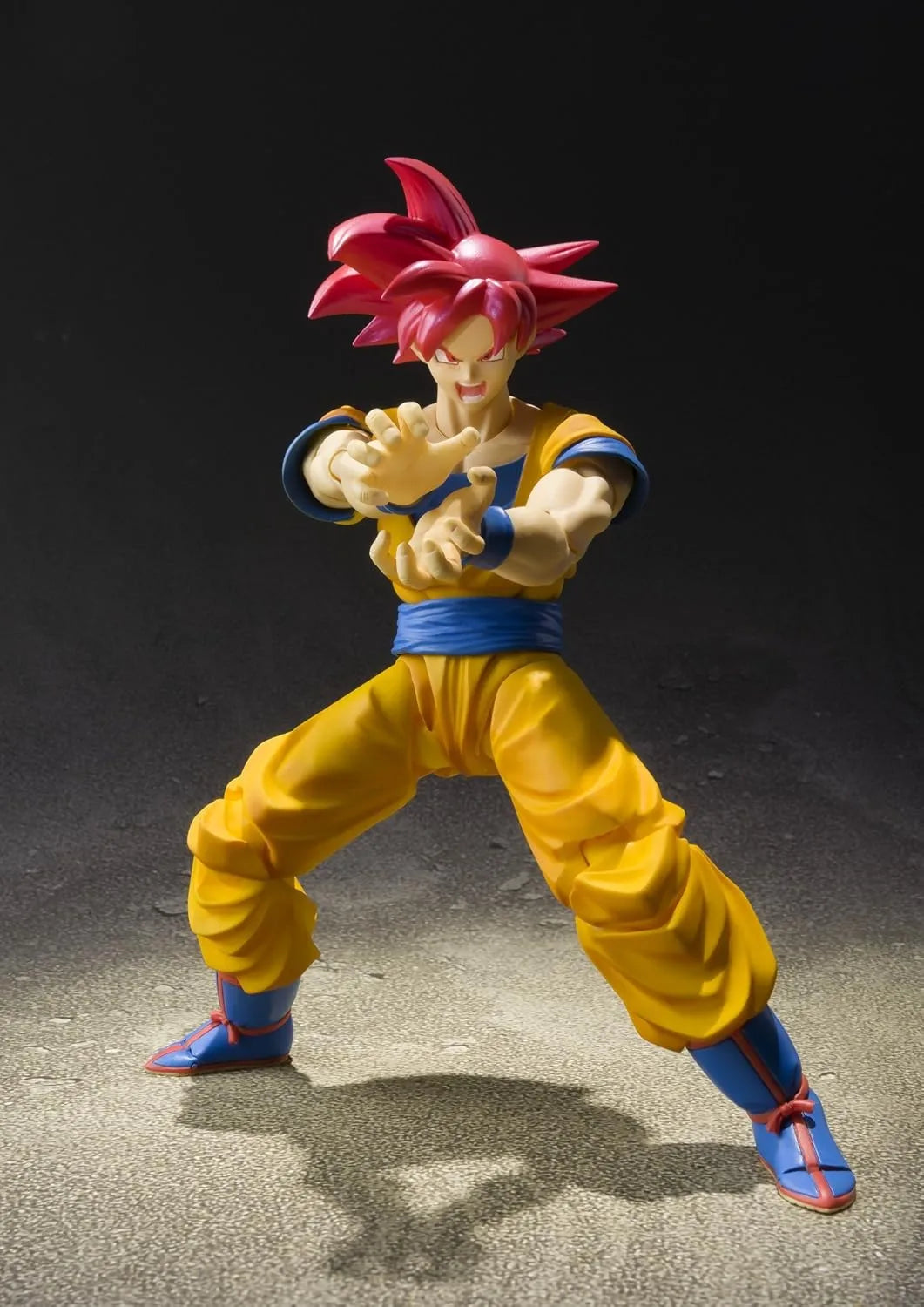 Tamashii Nations DBZ Son Goku Super Saiyan God Red Hair Figure 14cm