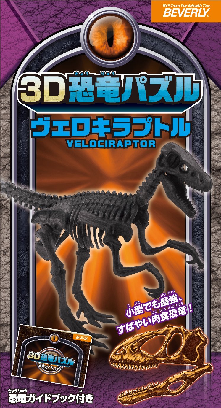 Beverly 3D Puzzle Dn-008 Dinosaur Velociraptor (10 Pieces) Dinosaur 3D Puzzle Toy- Japan Figure Store - #1 Bring To You The Best Japanese Goods