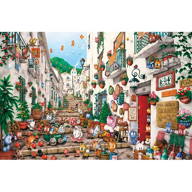 1000 Piece Jigsaw Puzzle Hideki Yoshioka España Cats (50X75Cm)- Japan Figure Store - #1 Bring To You The Best Japanese Goods