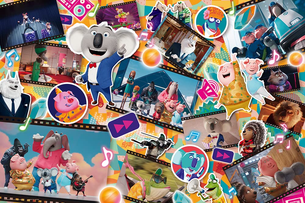 YANOMAN - 10-1414 Jigsaw Puzzle Sing 2 Scenes And Character Cutouts - 1000 Pieces- Japan Figure Store - #1 Bring To You The Best Japanese Goods