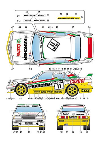 Studio27 St27 Dc1011 Mercedes Benz 190E Karcher 11/12 Decal For Fujimi 1/24 Scale Car Decal- Japan Figure Store - #1 Bring To You The Best Japanese Goods
