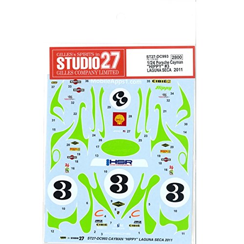 Studio27 St27 Dc993 Porsche Cayman Hippy 3 Laguna Seca 2011 Decal For Fujimi 1/24 Car Model Decal- Japan Figure Store - #1 Bring To You The Best Japanese Goods
