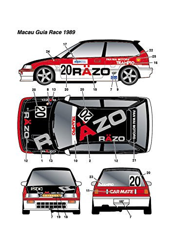 Studio27 St27 Dc1148 Honda Civic Razo 3/20 1989 Decal For Aoshima 1/24 Scale Car Decal- Japan Figure Store - #1 Bring To You The Best Japanese Goods