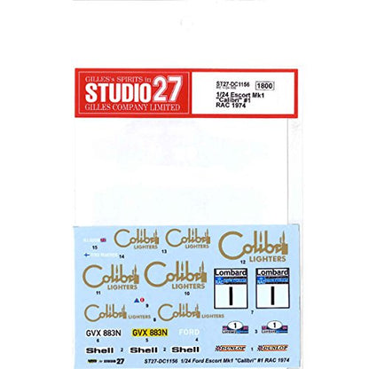 Studio27 St27 Dc1156 Ford Escort Mk1 Calibri 1 Rac 1974 Decal For Belkits 1/24 Scale Car Decal- Japan Figure Store - #1 Bring To You The Best Japanese Goods