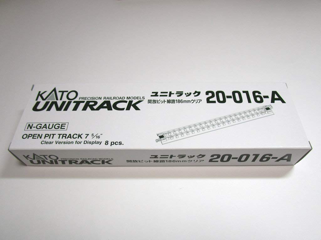Kato 20-016A Open Pit Track Set Clear 186mm - Pack of 8 Pieces- Japan Figure Store - #1 Bring To You The Best Japanese Goods