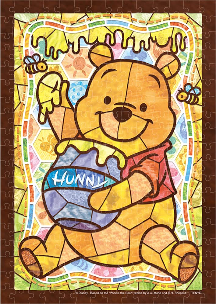 Tenyo 266pc Winnie Pooh Stained Glass Puzzle 18.2x25.7cm- Japan Figure Store - #1 Bring To You The Best Japanese Goods