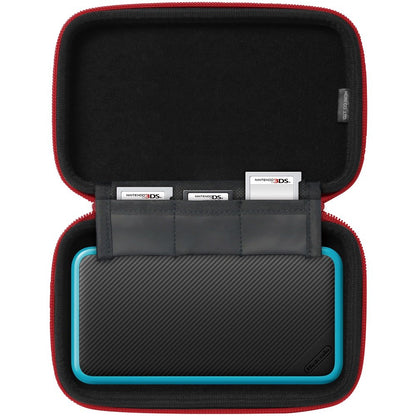 HORI Slim Hard Pouch Black & Red For New Nintendo 2Ds Ll- Japan Figure Store - #1 Bring To You The Best Japanese Goods