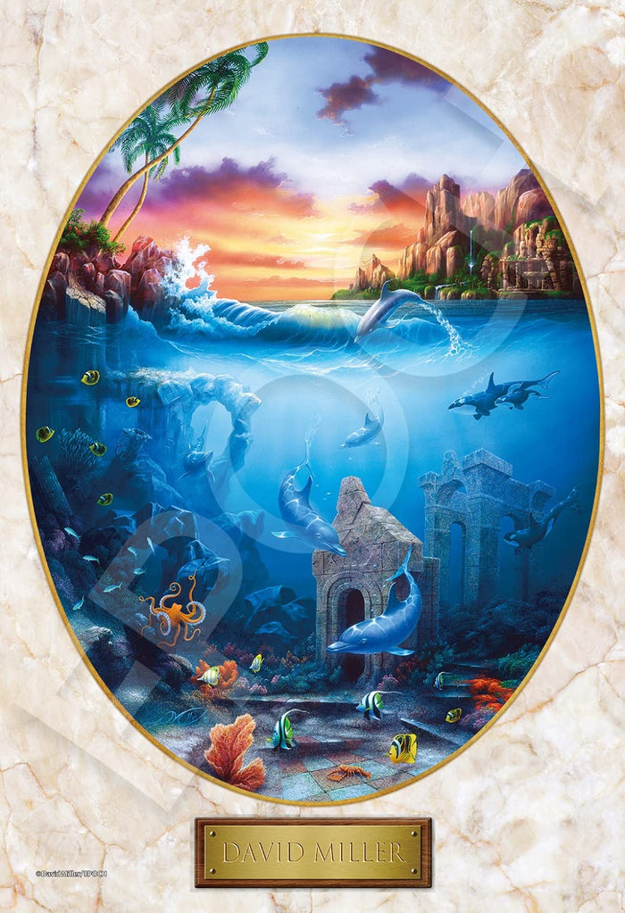 EPOCH 28-339S Jigsaw Puzzle Dolphin Gathering David Miller Glow In The Dark 300 Pieces- Japan Figure Store - #1 Bring To You The Best Japanese Goods