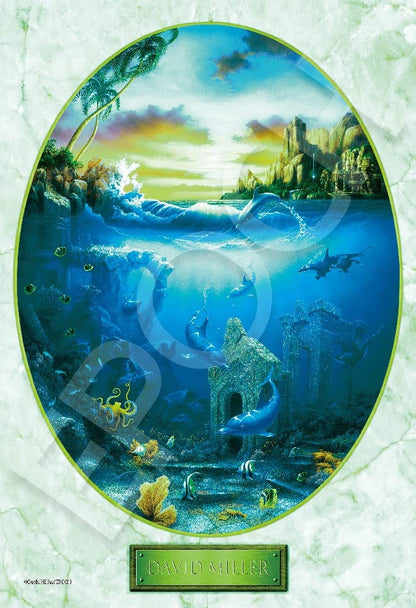 EPOCH 28-339S Jigsaw Puzzle Dolphin Gathering David Miller Glow In The Dark 300 Pieces- Japan Figure Store - #1 Bring To You The Best Japanese Goods