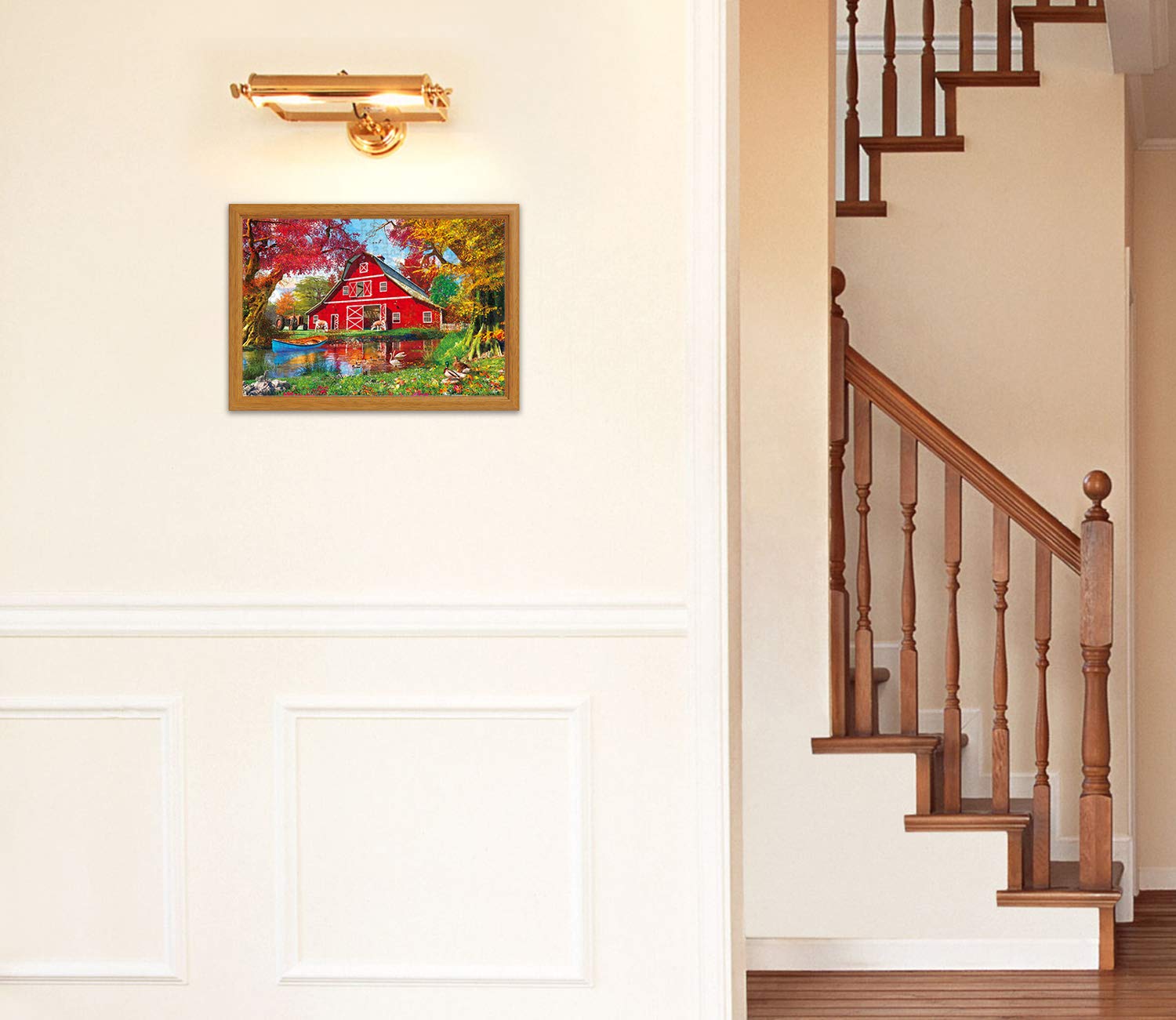 APPLEONE 300-352 Jigsaw Puzzle Riverside Red Barn 300 Pieces- Japan Figure Store - #1 Bring To You The Best Japanese Goods