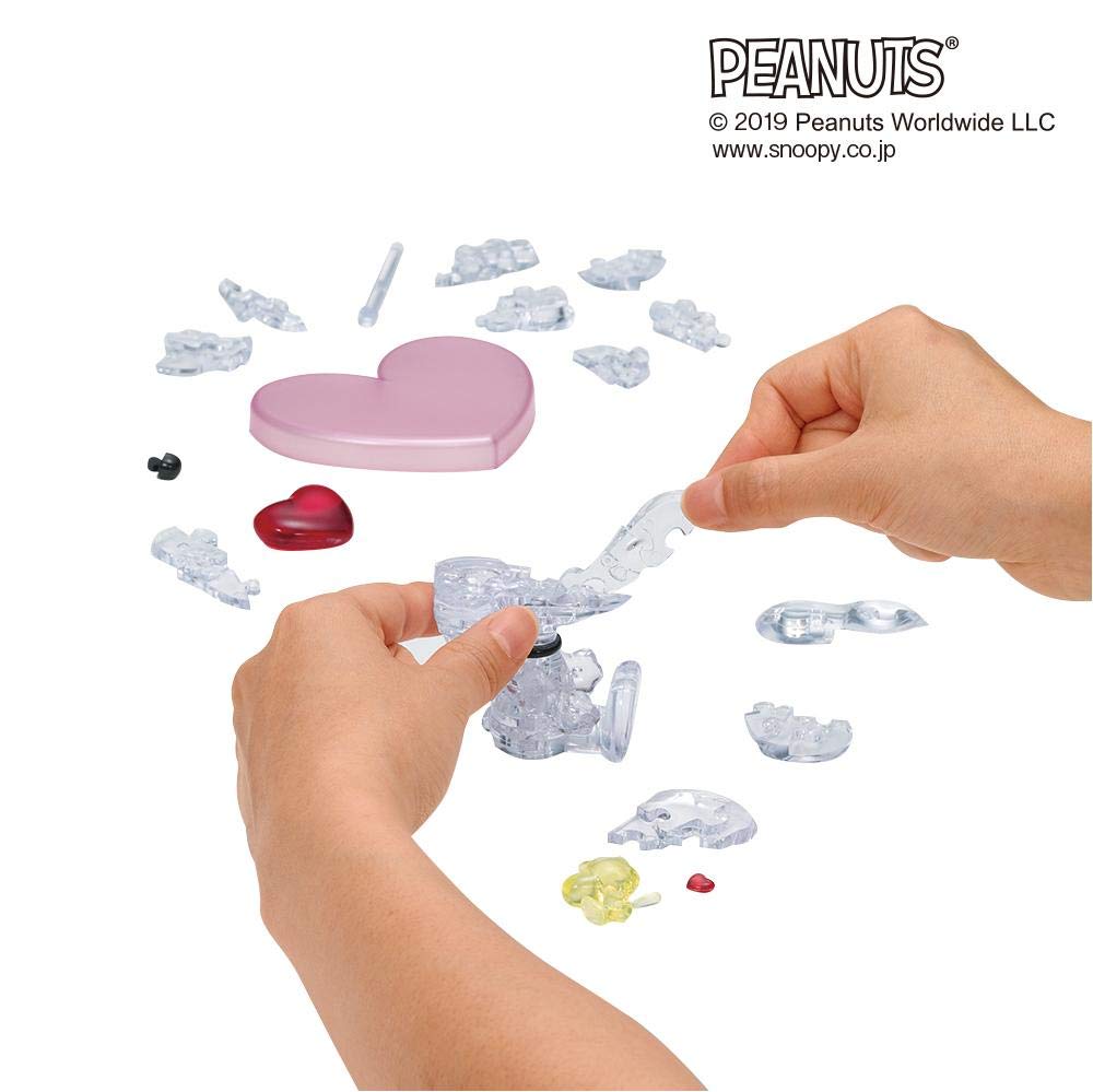 Beverly Crystal 3D Puzzle 50248 Peanuts Snoopy Hugging Heart (31 Pieces) 3D Puzzle Model- Japan Figure Store - #1 Bring To You The Best Japanese Goods