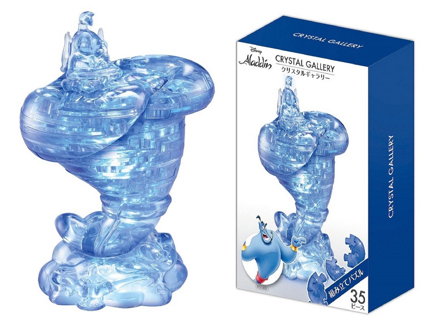Hanayama Crystal Gallery 3D Puzzle Disney Aladdin Genie 35 Pieces Japanese 3D Puzzle Figure- Japan Figure Store - #1 Bring To You The Best Japanese Goods