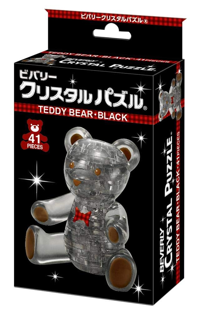 BEVERLY Crystal 3D Puzzle 50253 Teddy Bear Black 41 Pieces- Japan Figure Store - #1 Bring To You The Best Japanese Goods
