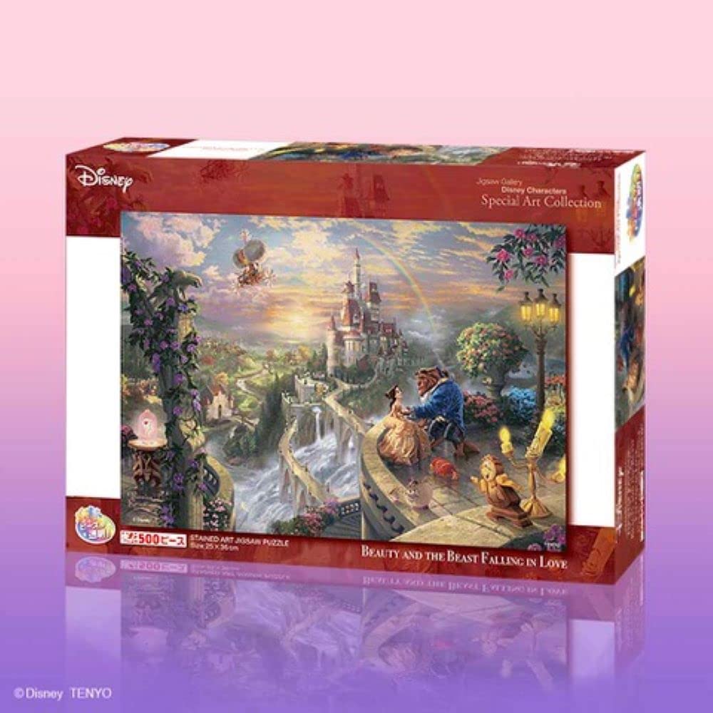 Tenyo 500 Piece Jigsaw Puzzle Disney Beauty And The Beast Japan Falling In Love 25X36Cm- Japan Figure Store - #1 Bring To You The Best Japanese Goods