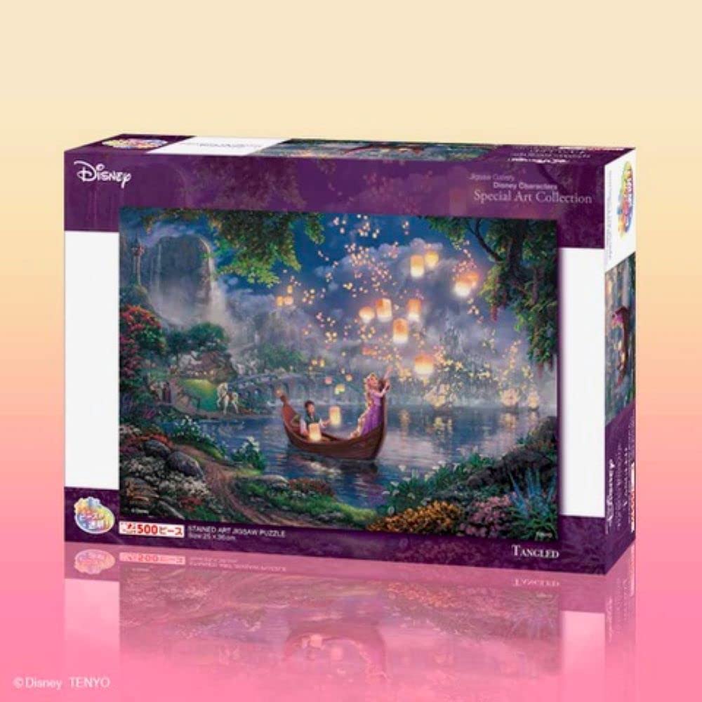 Tenyo 500 Piece Jigsaw Puzzle Disney Tangled Japan Gyutto Series Stained Art 25X36Cm- Japan Figure Store - #1 Bring To You The Best Japanese Goods