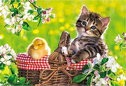 APPLEONE Jigsaw Puzzle 88-106 Kitten'S Picnic With Little Chick 88 L-Pieces- Japan Figure Store - #1 Bring To You The Best Japanese Goods