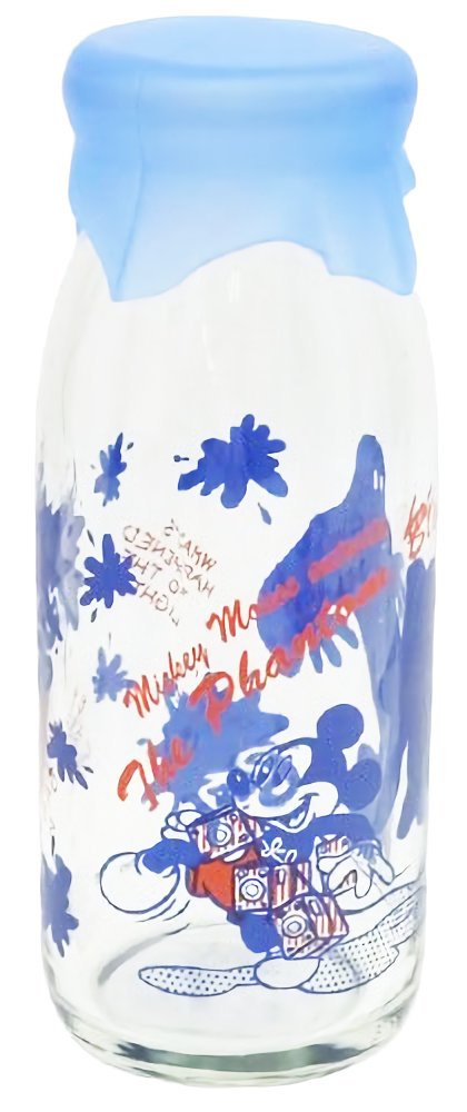 Aderia Japan Disney Vintage Milk Bottle The Phantom Blot 200Ml 1633- Japan Figure Store - #1 Bring To You The Best Japanese Goods