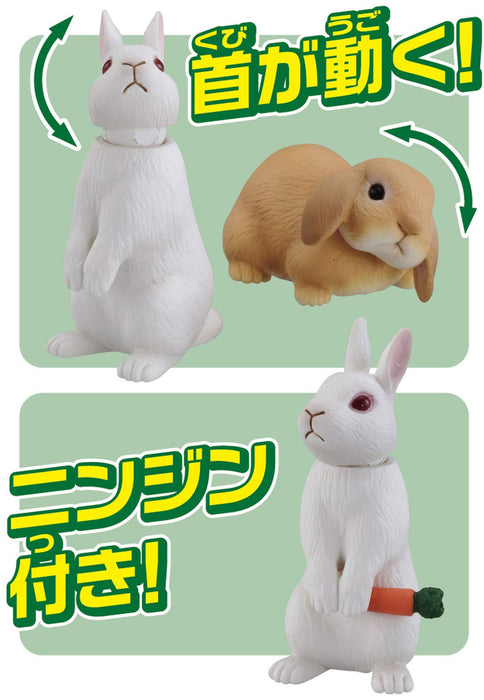 TAKARA TOMY Ania As-34 Animal Adventure Japanese White Rabbit & Lop-Eared Rabbit- Japan Figure Store - #1 Bring To You The Best Japanese Goods