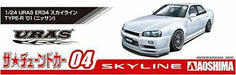 Aoshima 1/24 Scale Nissan Uras Er34 Skyline Type-r 2001 Plastic Model Kit