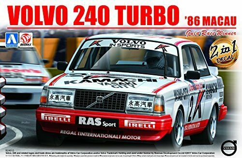 Aoshima 1/24 Volvo 240 Turbo '86 Macau Guia Race Winner Plastic Model Kit