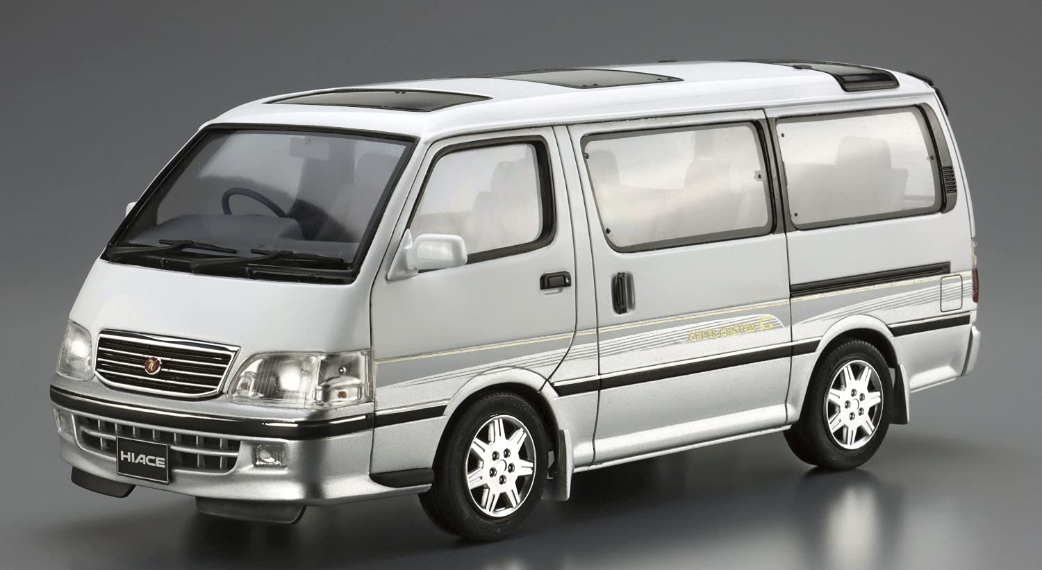 AOSHIMA The Model Car 1/24 Toyota Kzh100G Hiace Super Custom G '99 Plastic Model- Japan Figure Store - #1 Bring To You The Best Japanese Goods
