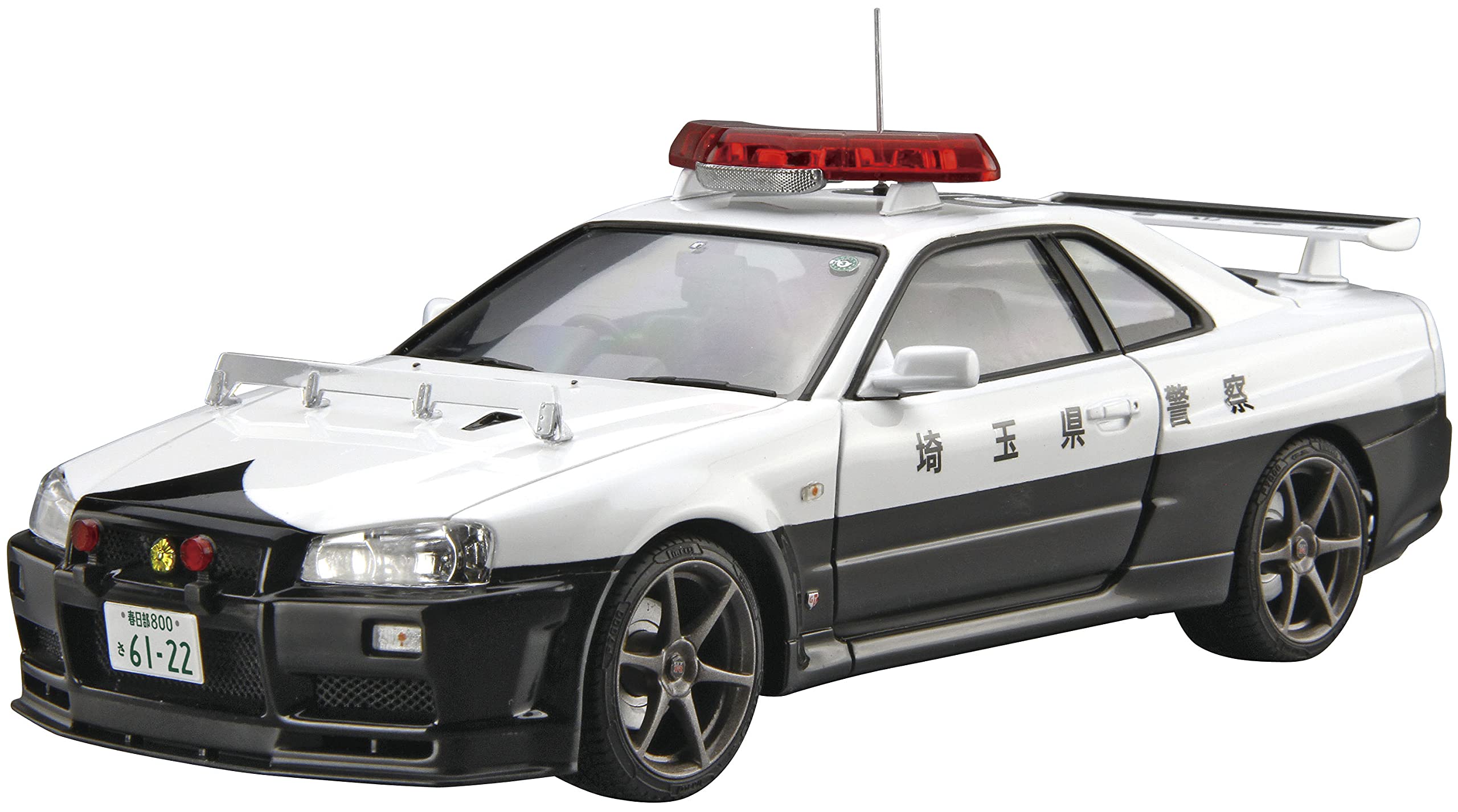 AOSHIMA The Patrol Car 1/24 No.1 Nissan Bnr34 Skyline Gt-R Patrol Car '99 Plastic Model- Japan Figure Store - #1 Bring To You The Best Japanese Goods