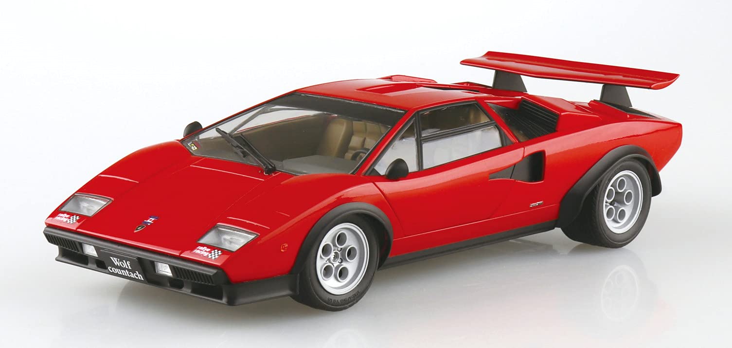 AOSHIMA The Super Car No.16 1/24 '75 Wolf Countach Ver.1 Plastic Model- Japan Figure Store - #1 Bring To You The Best Japanese Goods