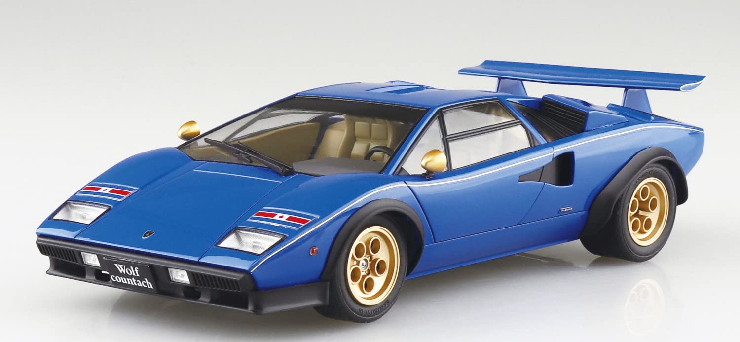 AOSHIMA The Super Car 1/24 Lamborghini Wolf Countach Version 2 Plastic Model- Japan Figure Store - #1 Bring To You The Best Japanese Goods