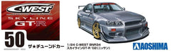 AOSHIMA - 55427 C-West Bnr34 Skyline Gt-R 2002 1/24 Scale Kit- Japan Figure Store - #1 Bring To You The Best Japanese Goods