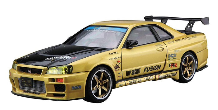 AOSHIMA The Tuned Car 1/24 Nissan Top Secret Bnr34 Skyline Gt-R '02 Plastic Model- Japan Figure Store - #1 Bring To You The Best Japanese Goods