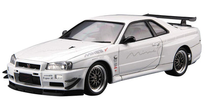 Aoshima Bunka Kyozai 1/24 The Tuned Car Series No.34 Nissan Mines Bnr34 Skyline Gt-R 2002 Plastic Model- Japan Figure Store - #1 Bring To You The Best Japanese Goods